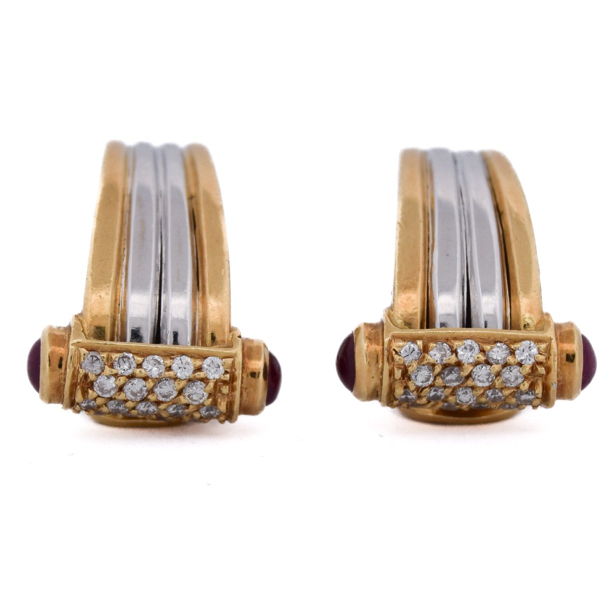 Piaget 18k Gold Earrings With Diamonds And Rubies   Or185 107-120 (00529) -photo-7