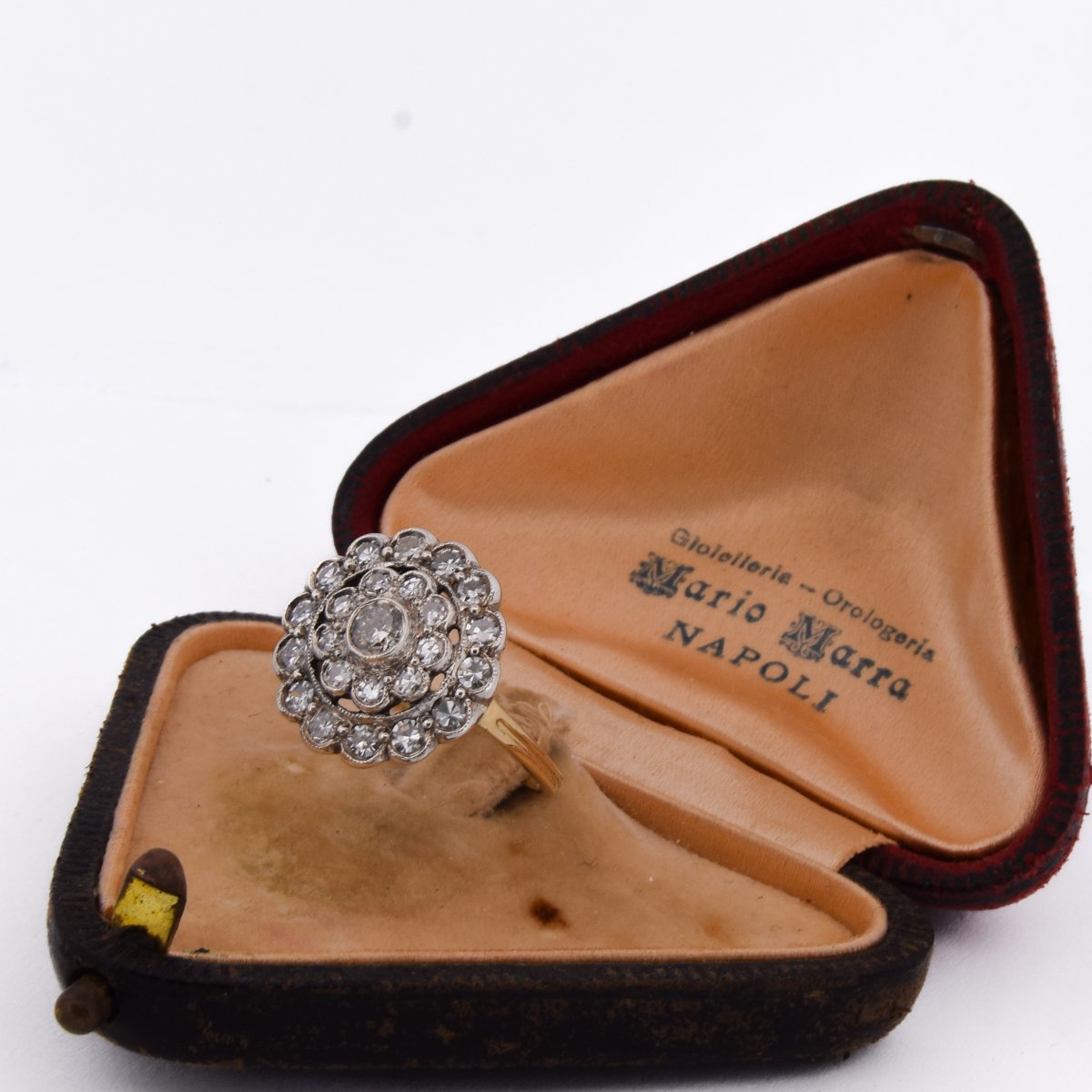 18k Gold Edwardian Daisy Ring With Diamonds    An645 112-427 (0069)-photo-3