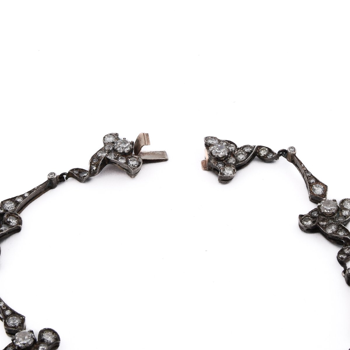 Importante Parure Édouardienne En Platine 950 Et Or 18 KT Diamants Taille Ancienne   PR3 -photo-4
