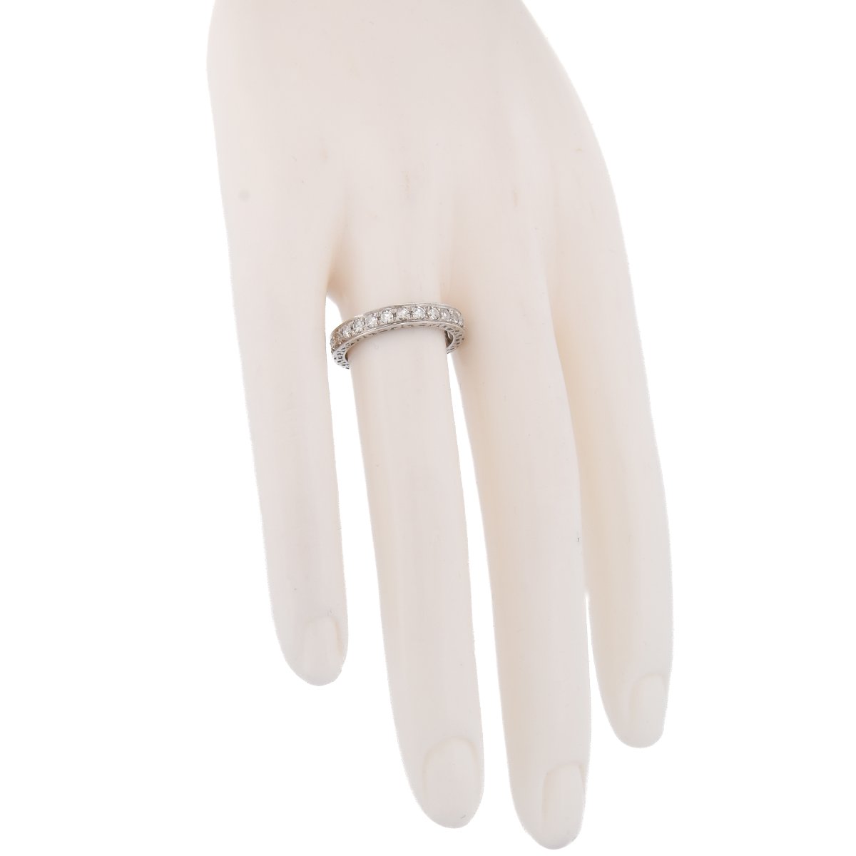 Modern Eternity Ring In 18-karat Gold With 1.35 Carats Of Diamonds  An267-photo-4