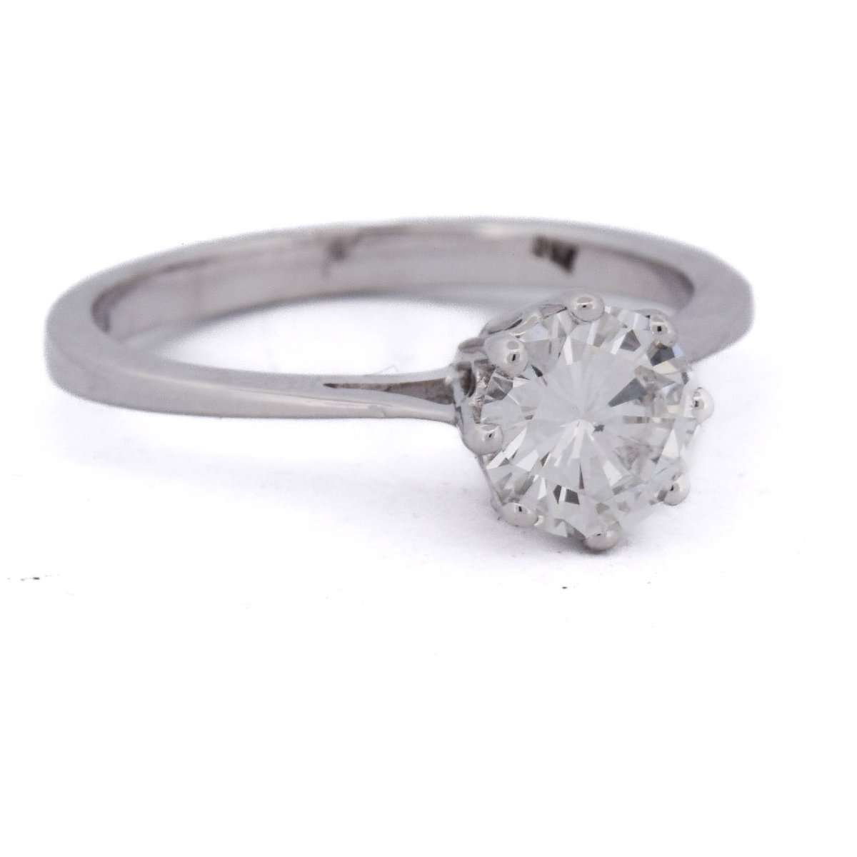 Contemporary Solitaire Ring In 18-k White Gold With A 0.70-carat Diamond  An180 112-228-photo-2