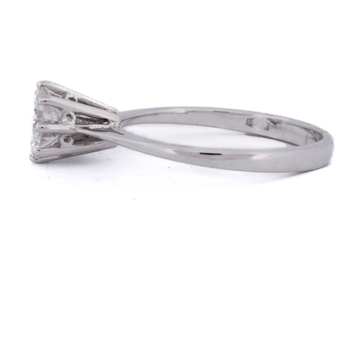 Contemporary Solitaire Ring In 18-k White Gold With A 0.70-carat Diamond  An180 112-228-photo-2