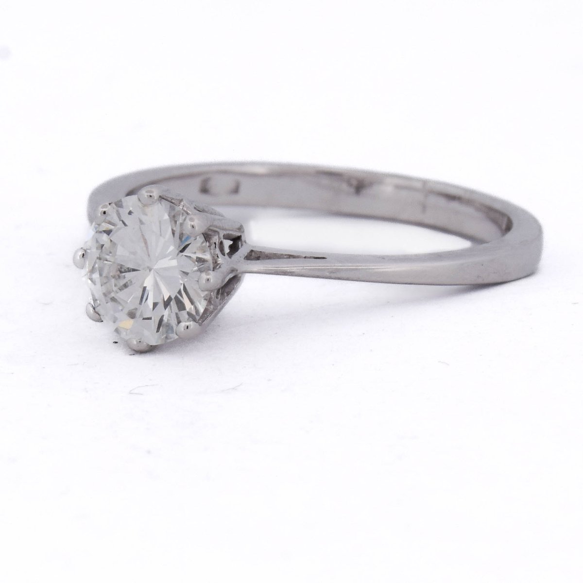 Contemporary Solitaire Ring In 18-k White Gold With A 0.70-carat Diamond  An180 112-228-photo-3