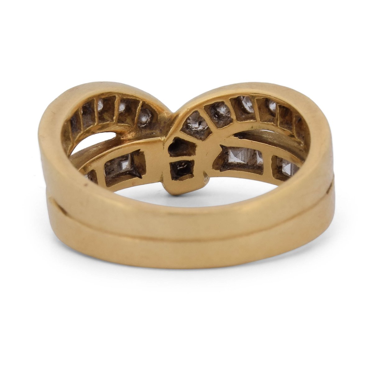 18-karat Yellow Gold Vintage Ring With Brilliant- And Princess-cut Diamonds – Approximately 0.70 Ct-photo-1