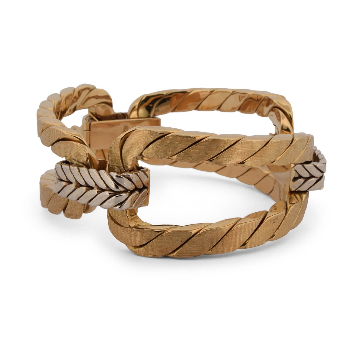 Important Vintage 1970s Bracelet In 18-karat Yellow Gold – 107.70 G-photo-4