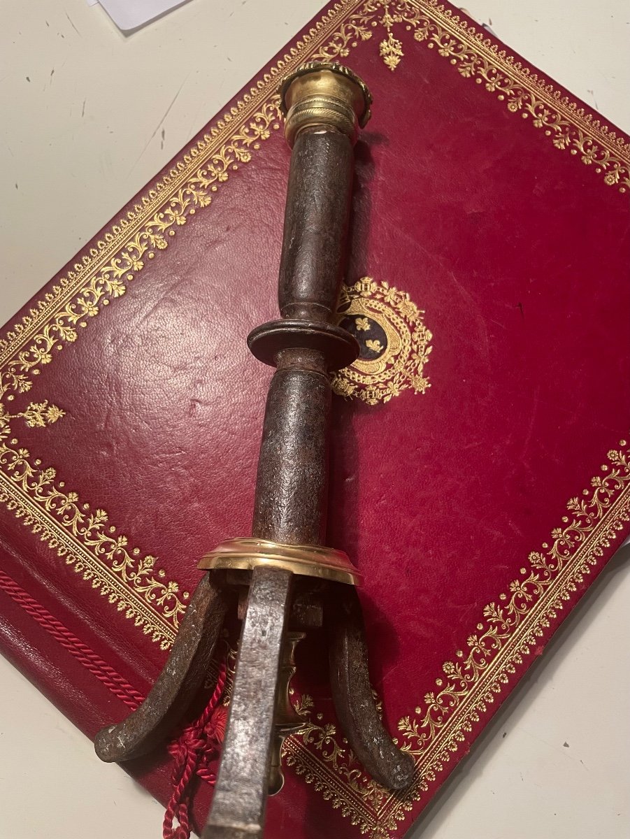 XVIIIth Century Iron And Bronze Candlestick-photo-5