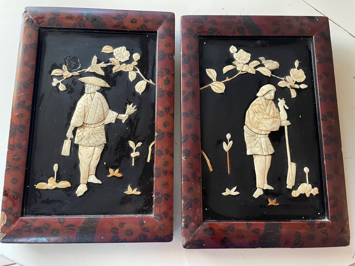 Pairs Of Asian Paintings The Gardeners