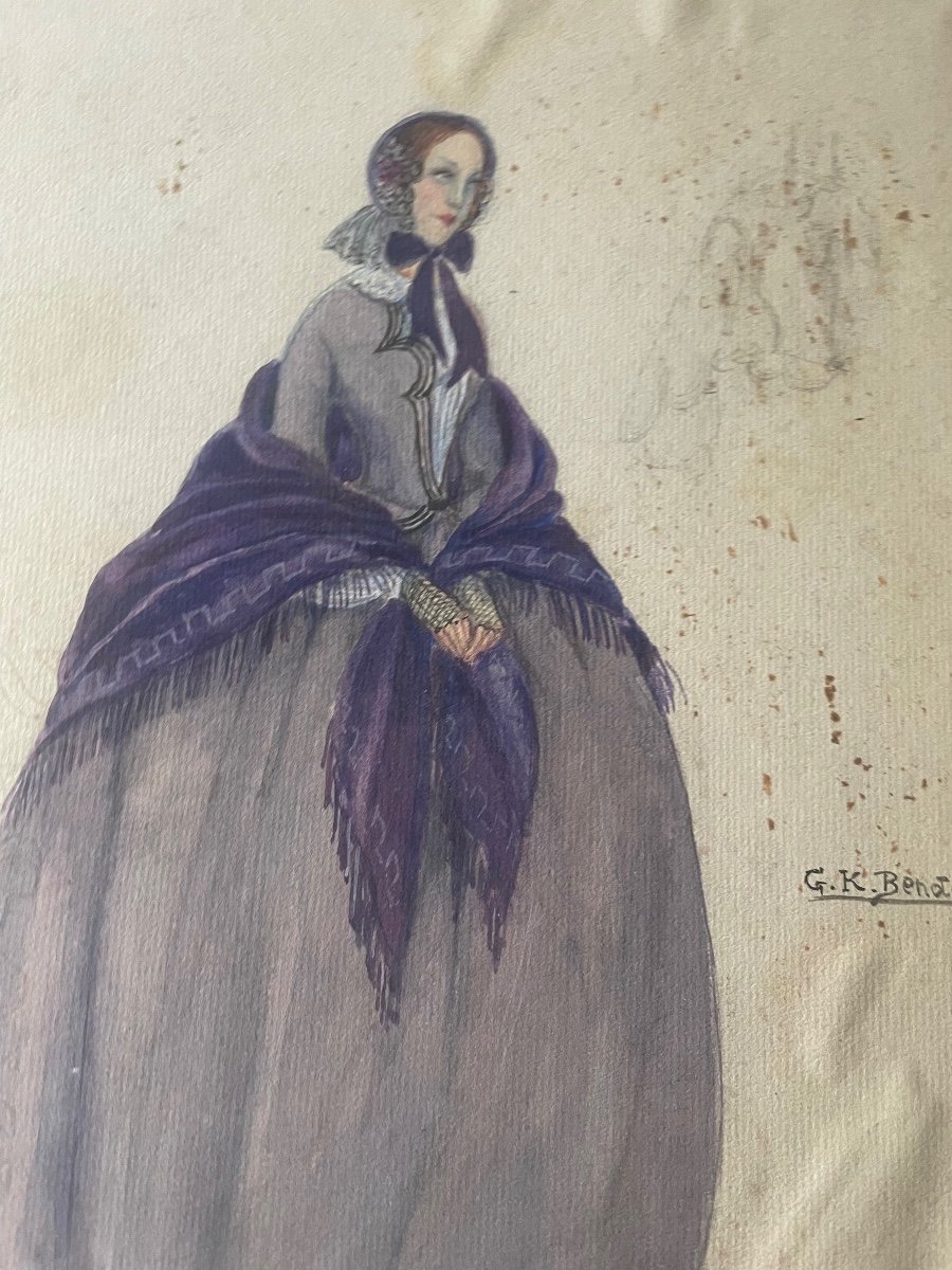 Paire de Dessins De Georges Kugelmann Benda 