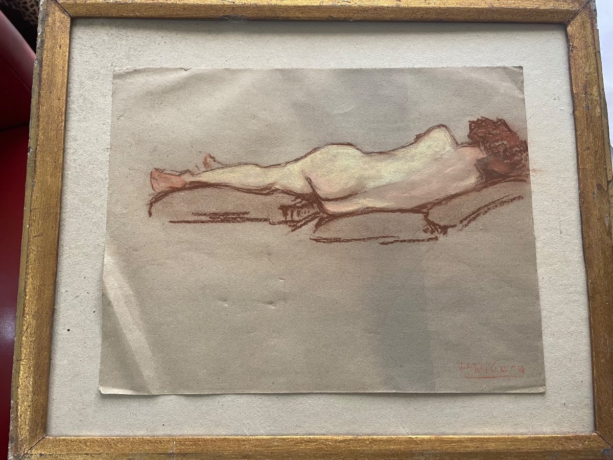 Nue De Pierre Ribera . Pastel -photo-5