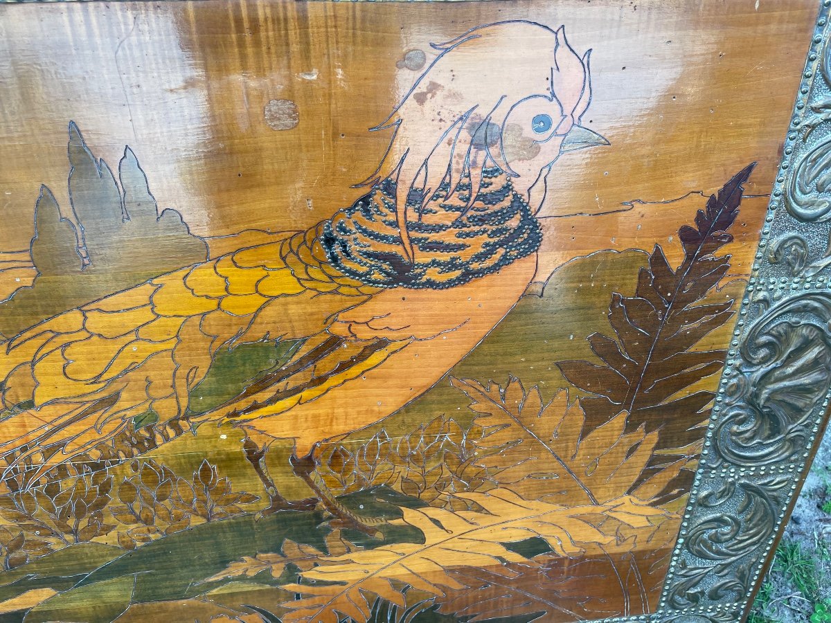 Polychrome Decorative Panel: The Revered Pheasant-photo-3