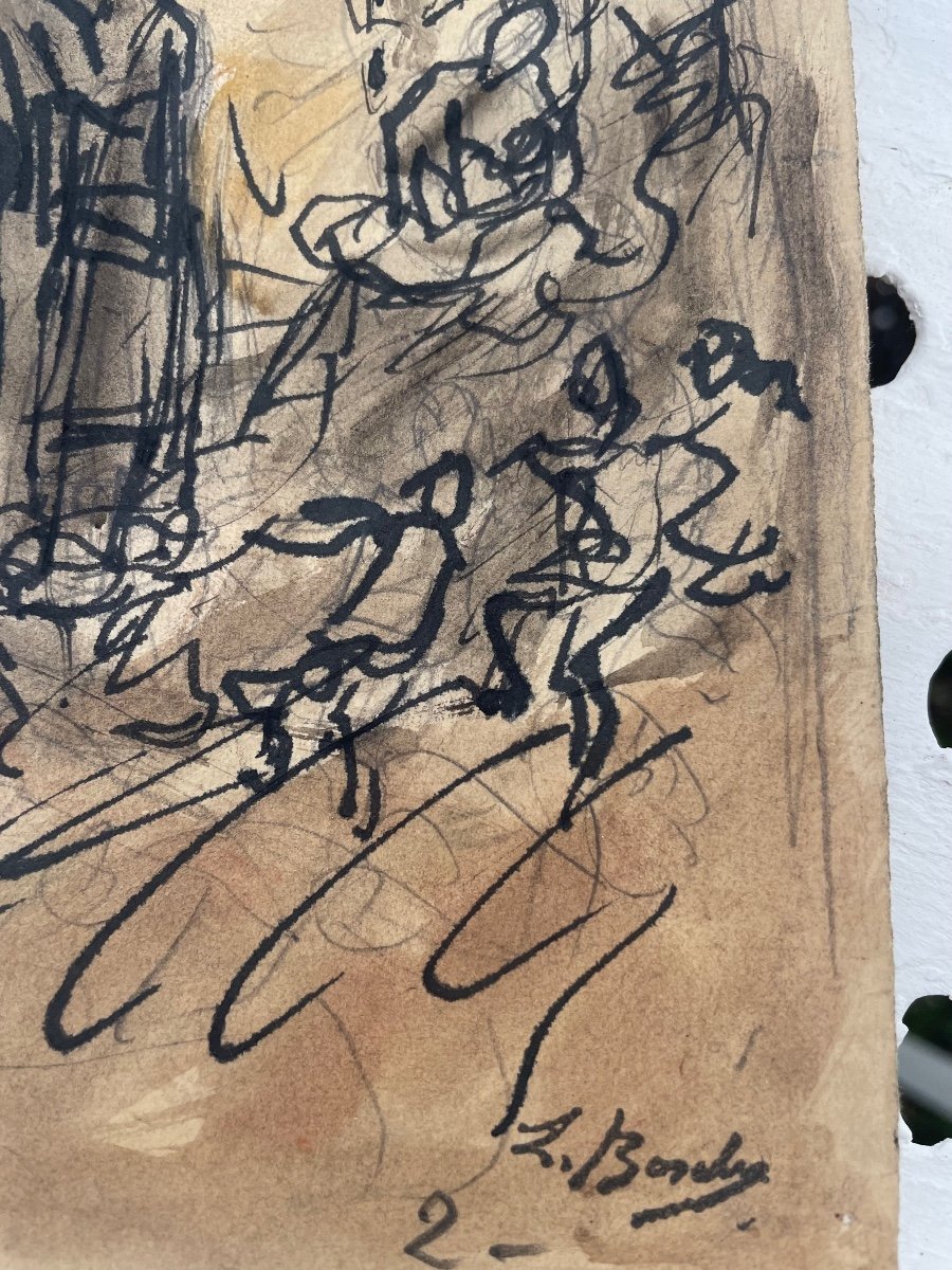 Ink Drawing By Leonard Bordes-photo-2