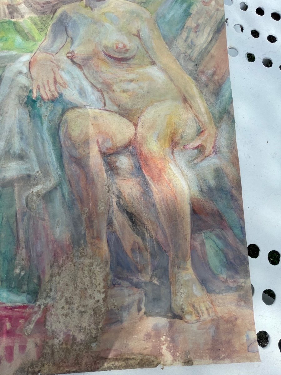 Aquarelle Femme Nue -photo-3
