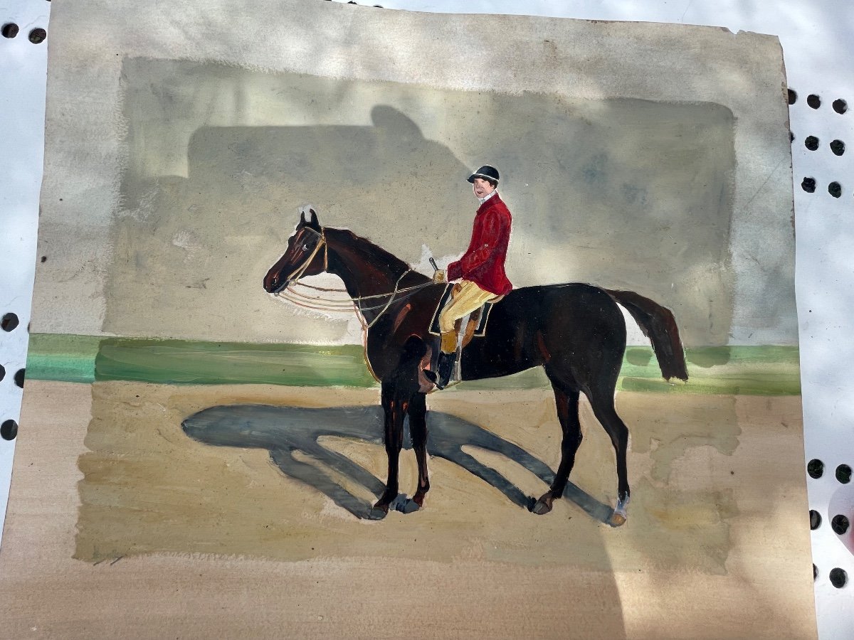 Jockey Et son Cheval De Bazeilles -photo-2