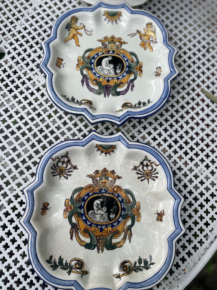 Pair Of Gien Plates