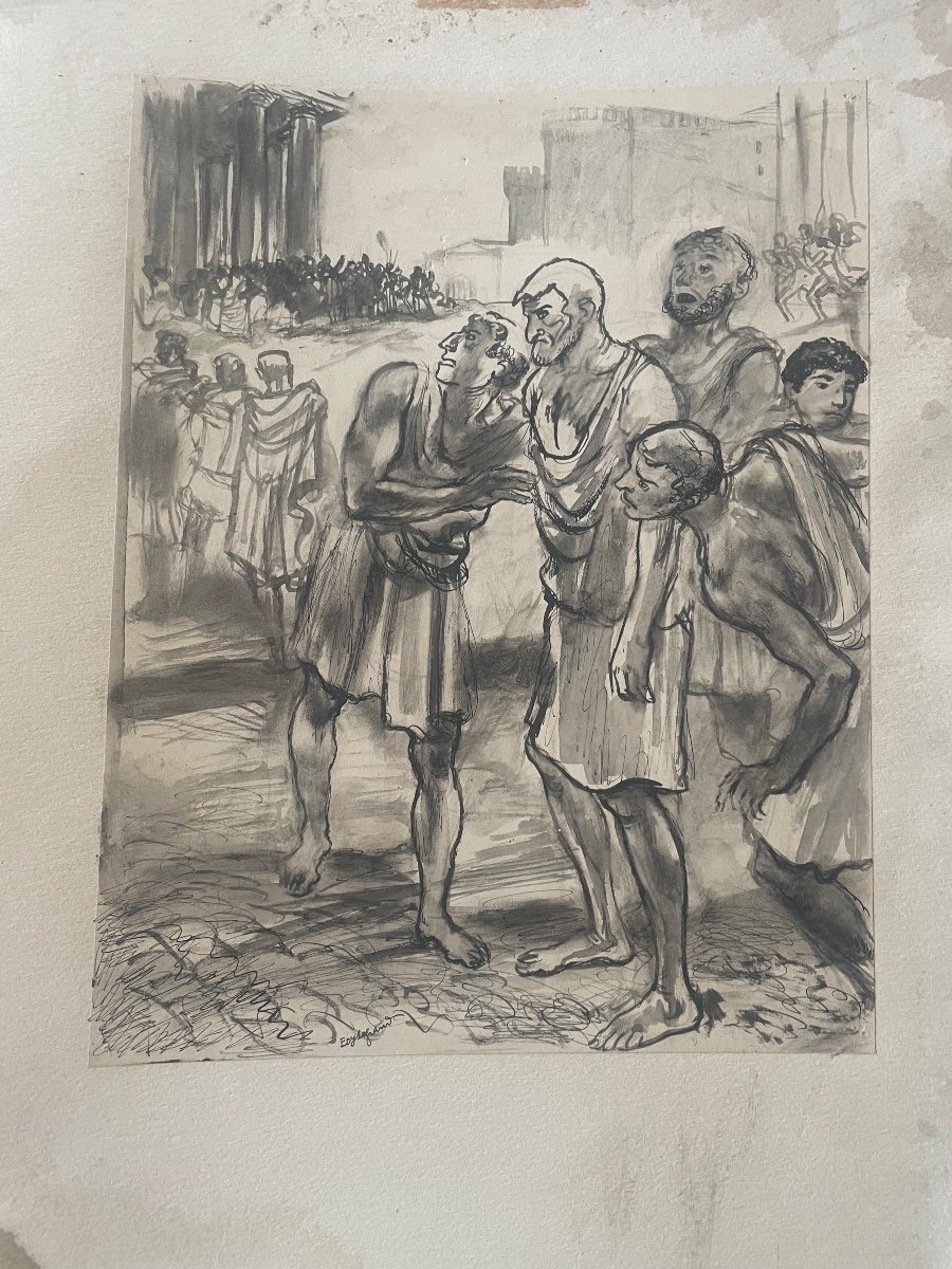 Pair Of Drawings By Edy Legrand-photo-6
