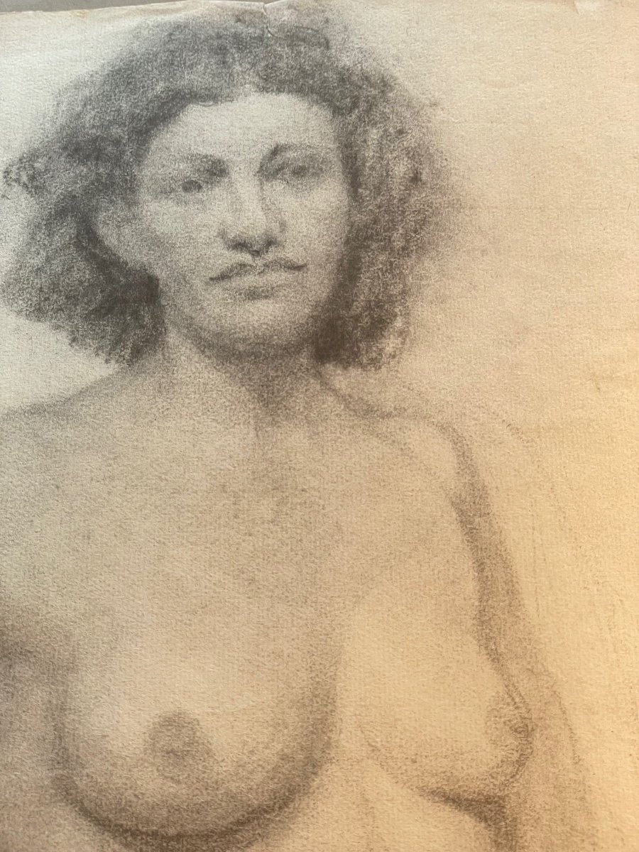 Dessin Femme Nue Féminin Assis -photo-3