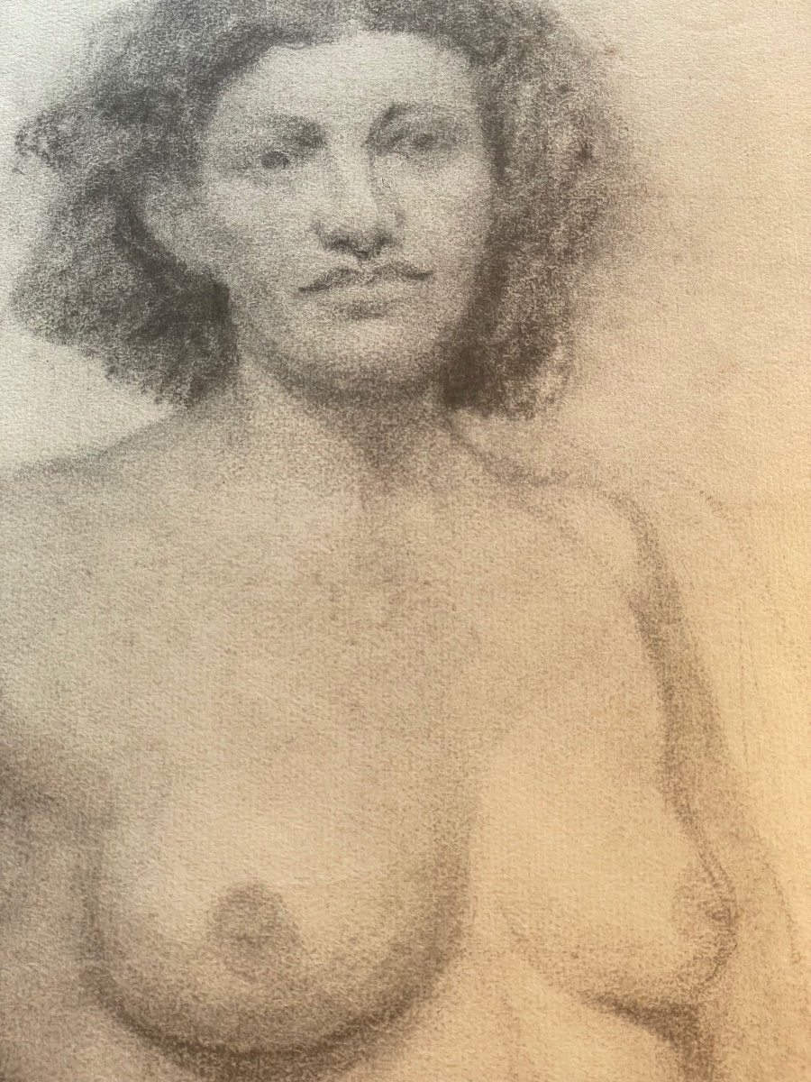 Dessin Femme Nue Féminin Assis -photo-4