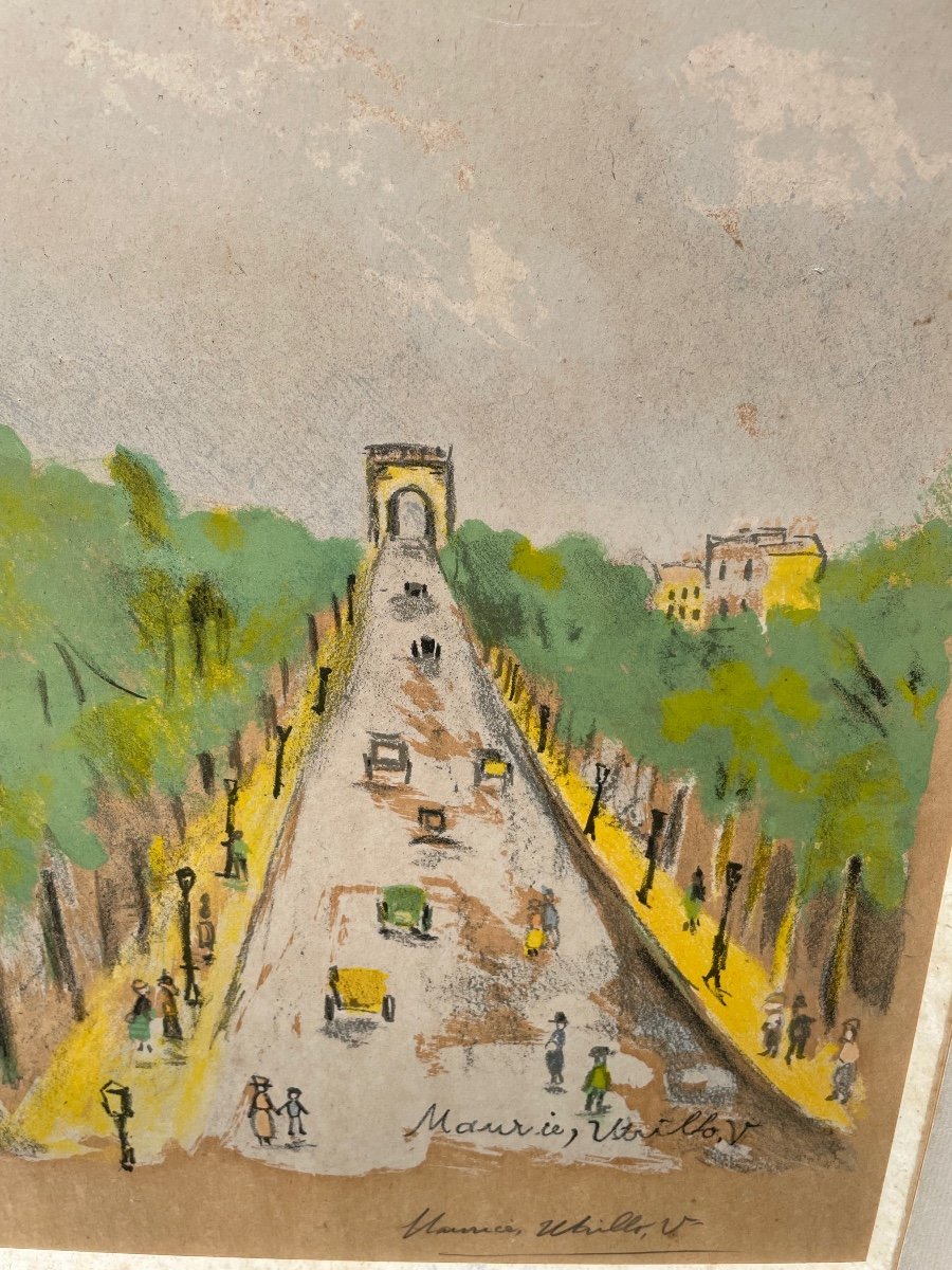 Lithograph By Maurice Utrillo.-photo-3