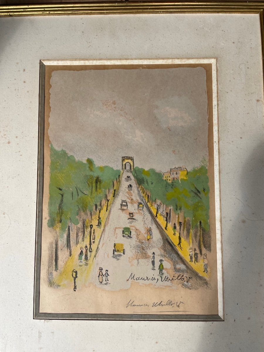 Lithograph By Maurice Utrillo.-photo-2