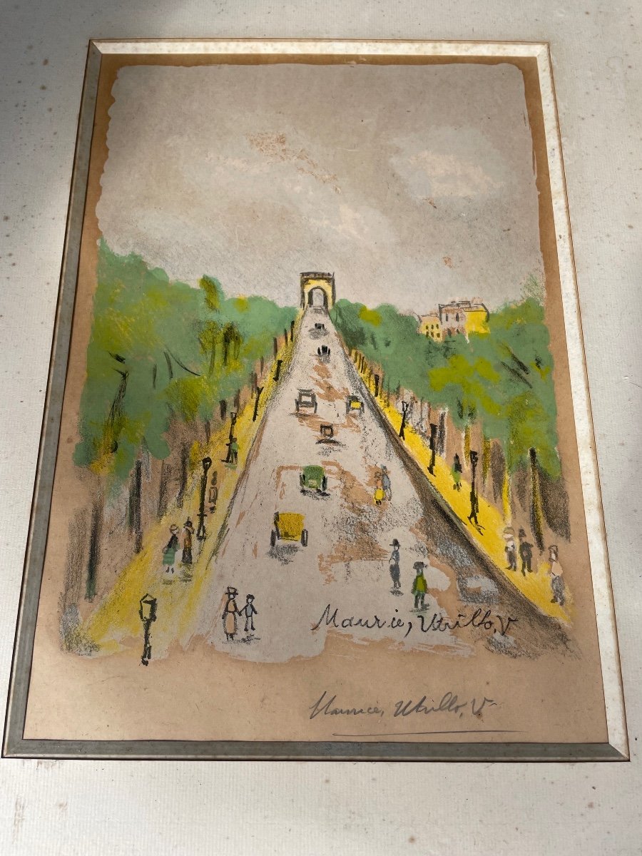 Lithograph By Maurice Utrillo.-photo-3