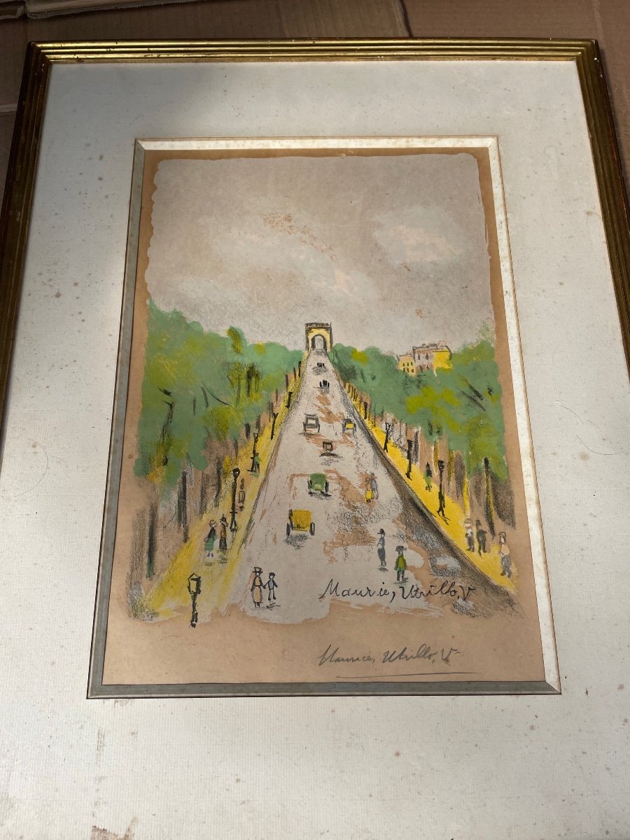 Lithograph By Maurice Utrillo.