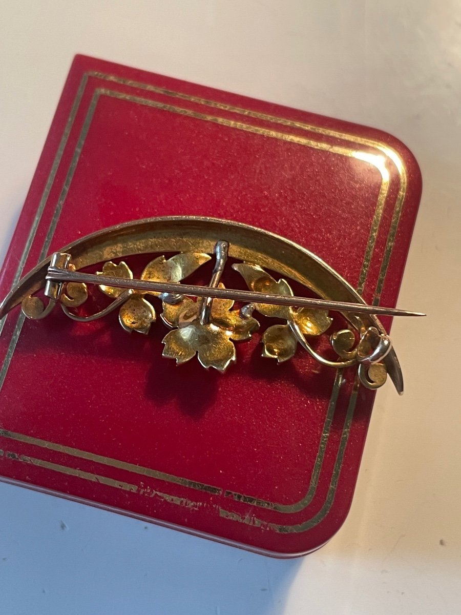 Gold And Pearl Brooch-photo-4