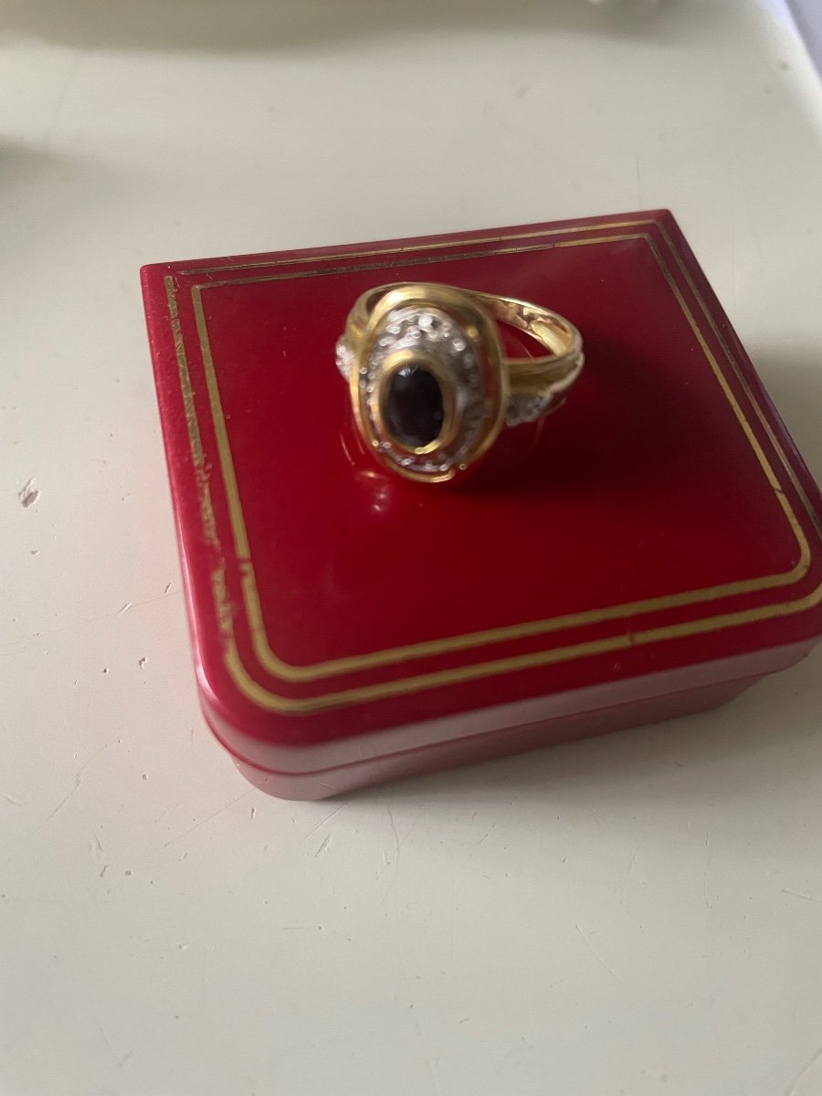 Sapphire And Brilliant Gold Ring-photo-4