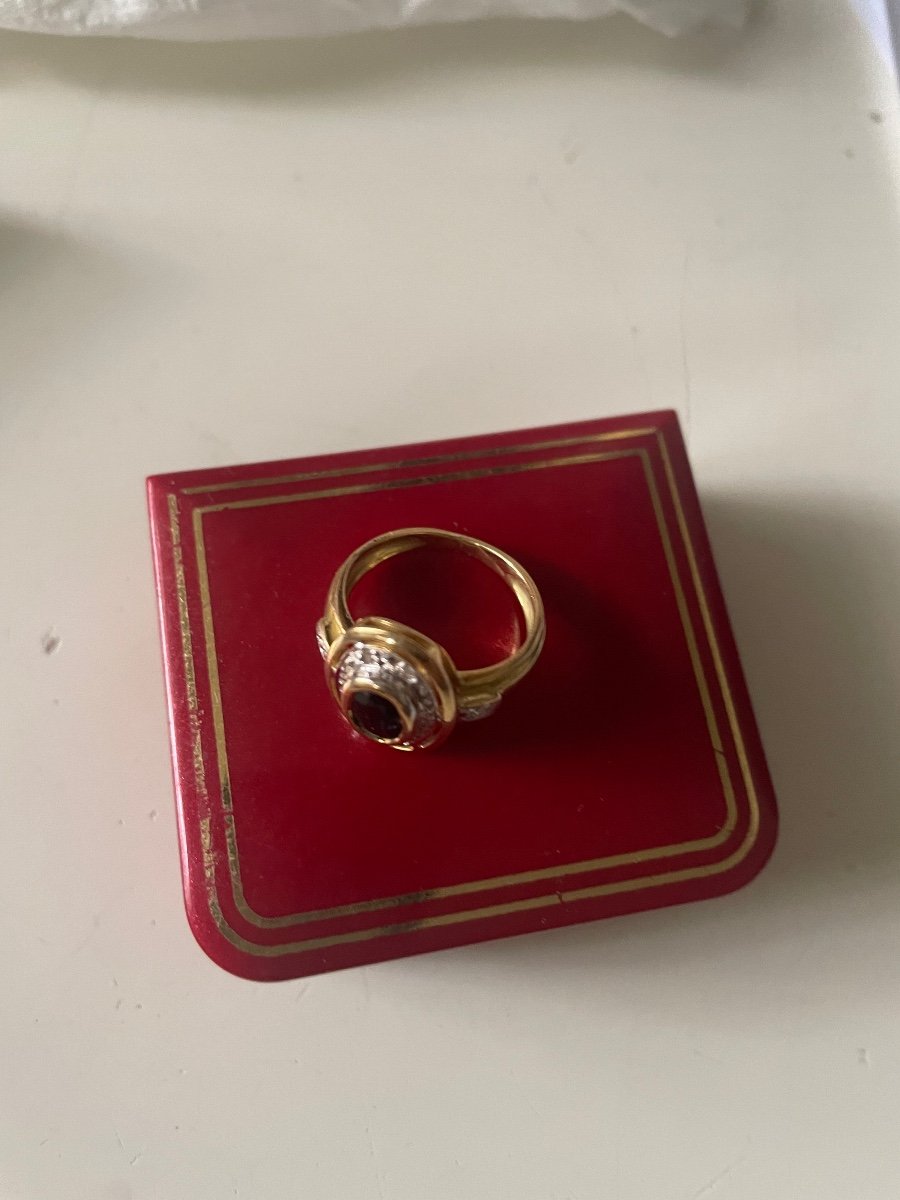 Sapphire And Brilliant Gold Ring-photo-3