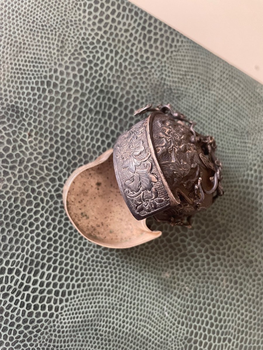 18th Century Silver Asian Opium Box