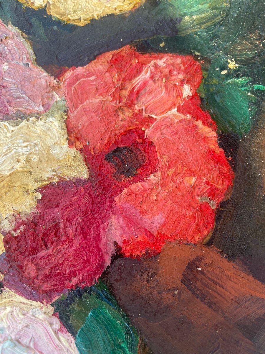 Large Bouquet Of Flowers By Edmond Sanders-photo-3
