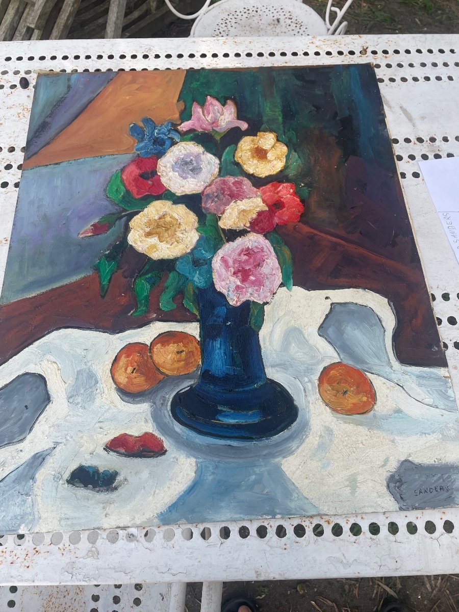 Large Bouquet Of Flowers By Edmond Sanders-photo-6