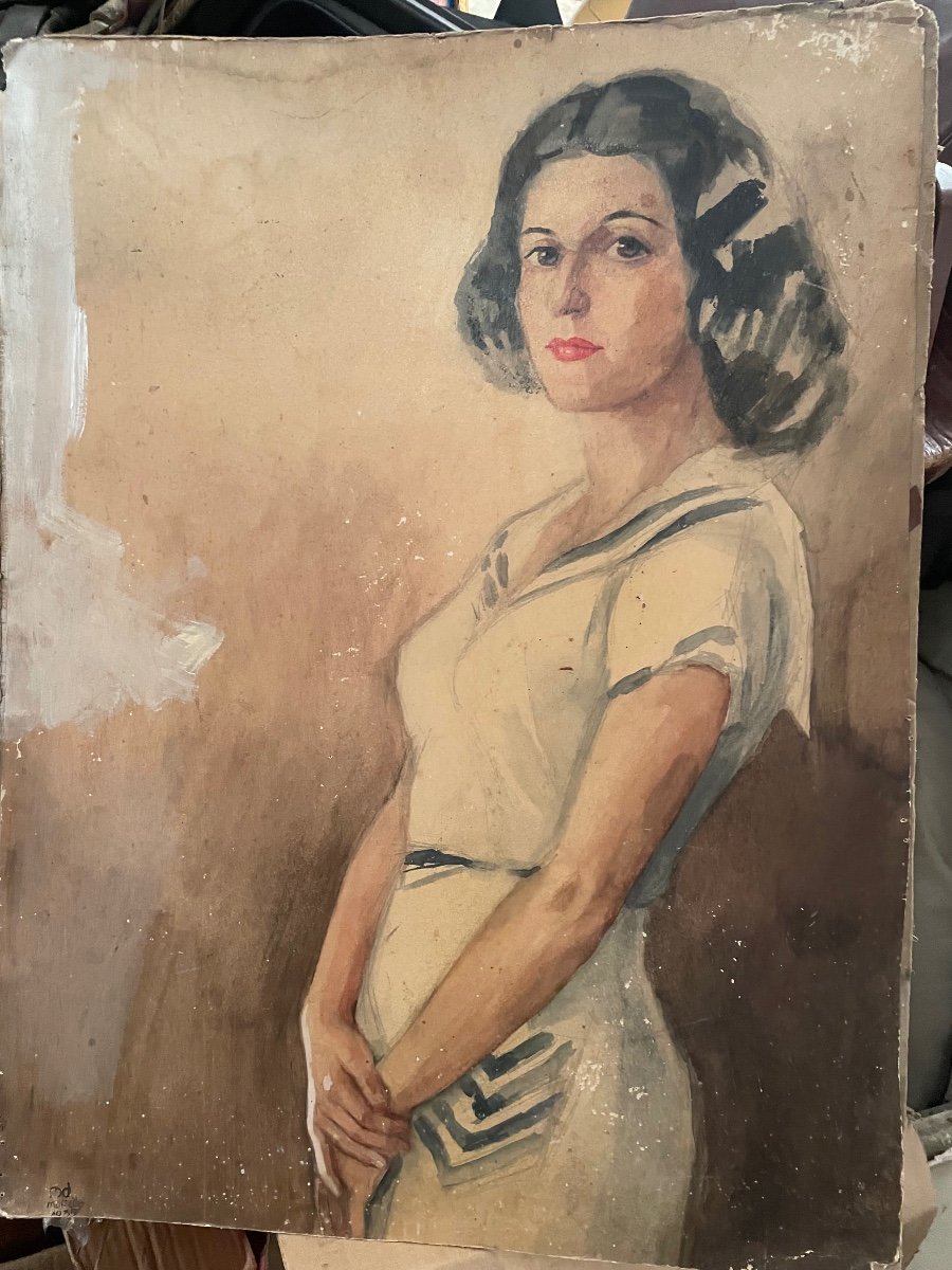 Jeune Fille à La robe de Marine -photo-5