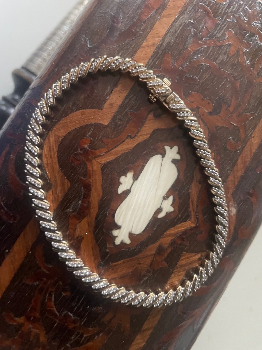 Silver Bracelet And River Of Brilliants  -photo-3