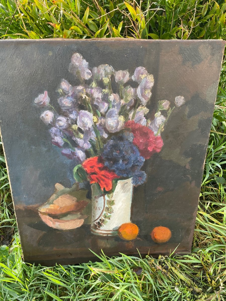 Still Life With Flowers And Oranges -photo-5