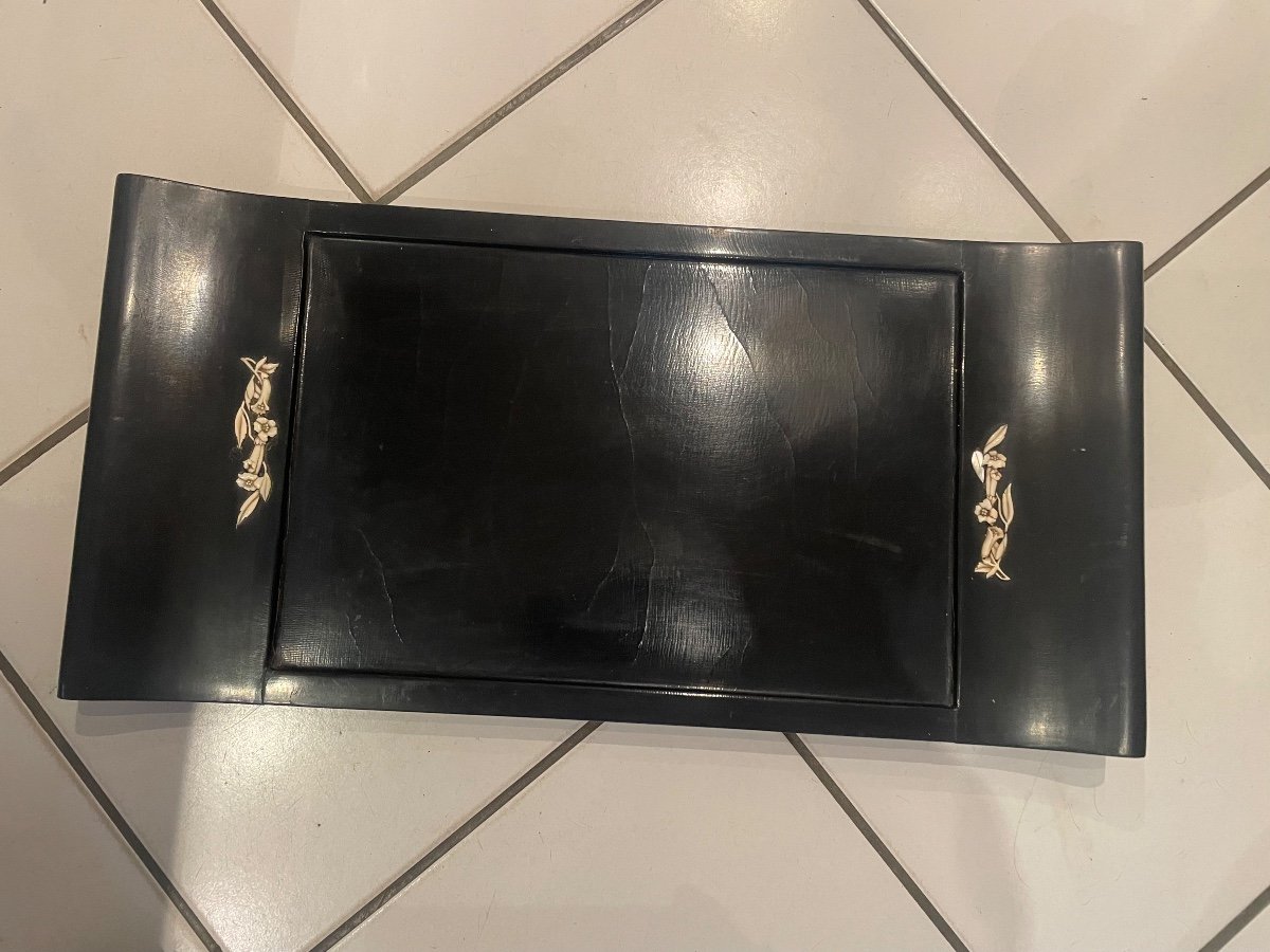 Asian Lacquered Wood Servant Tray -photo-5