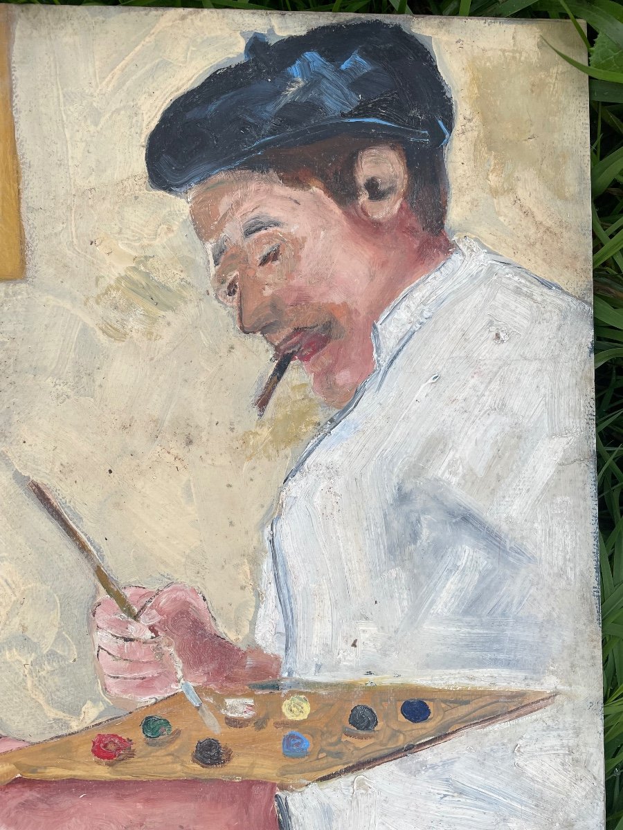 Peintre Basque à Sa Palette -photo-4