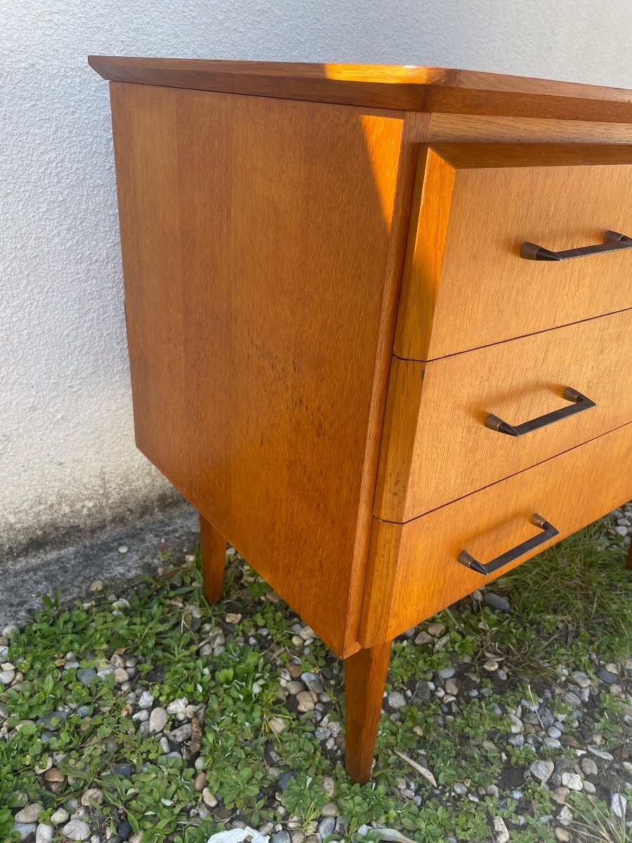 Blond Oak Chest Of Drawers 1960-photo-2