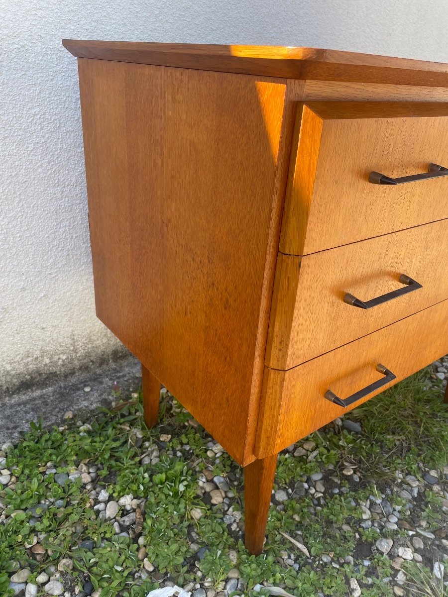 Blond Oak Chest Of Drawers 1960