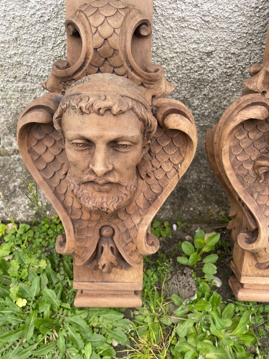 Couple Of Carved Wood Characters -photo-4