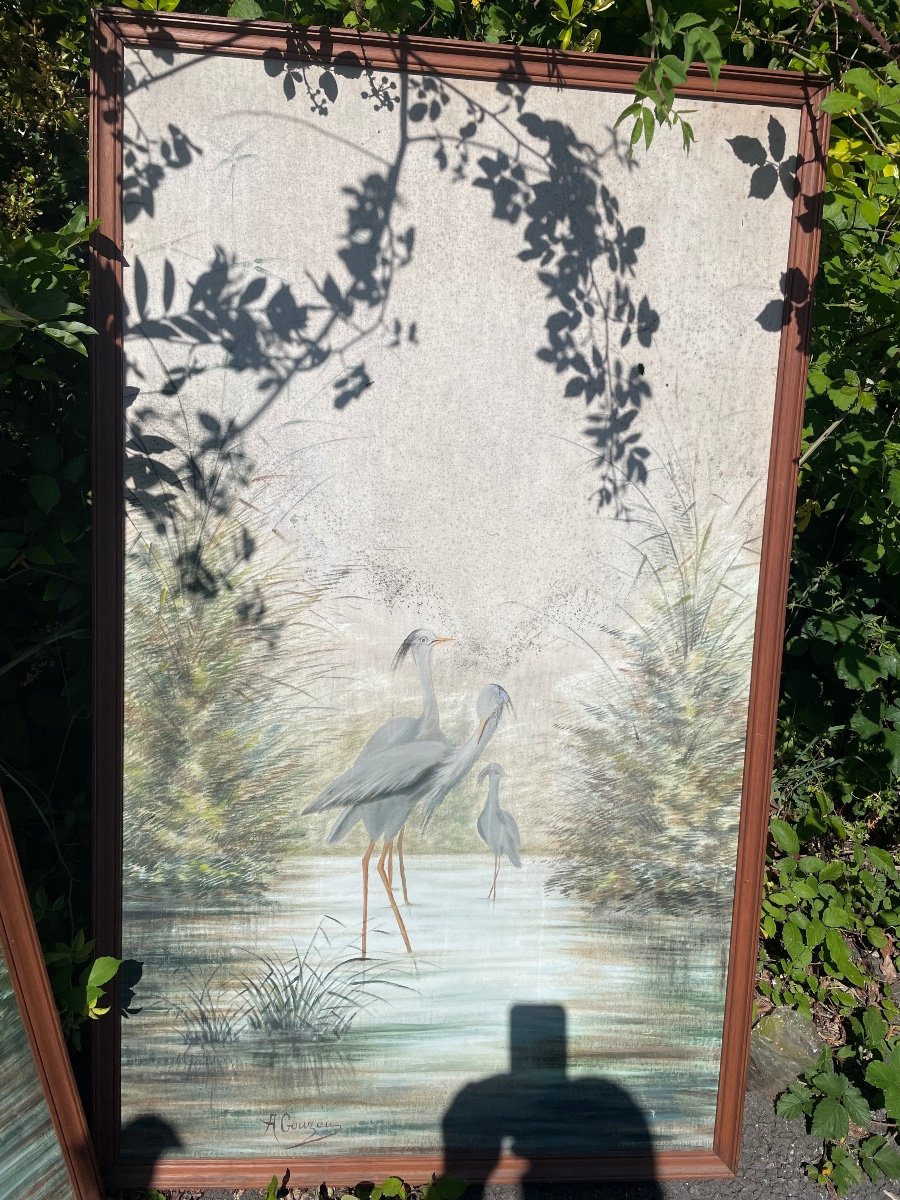 Pair Of Paintings On Silk -photo-2
