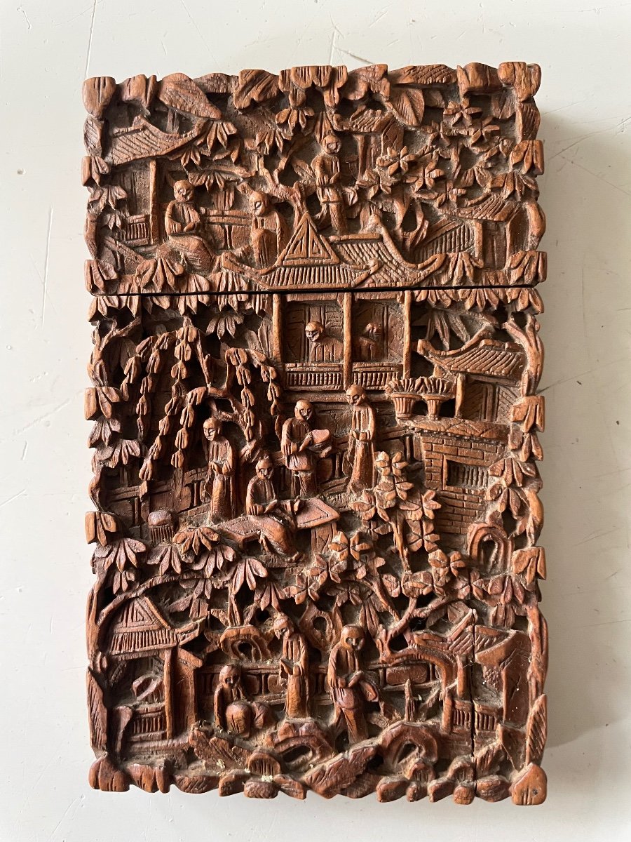 Asian Wooden Card Box -photo-2