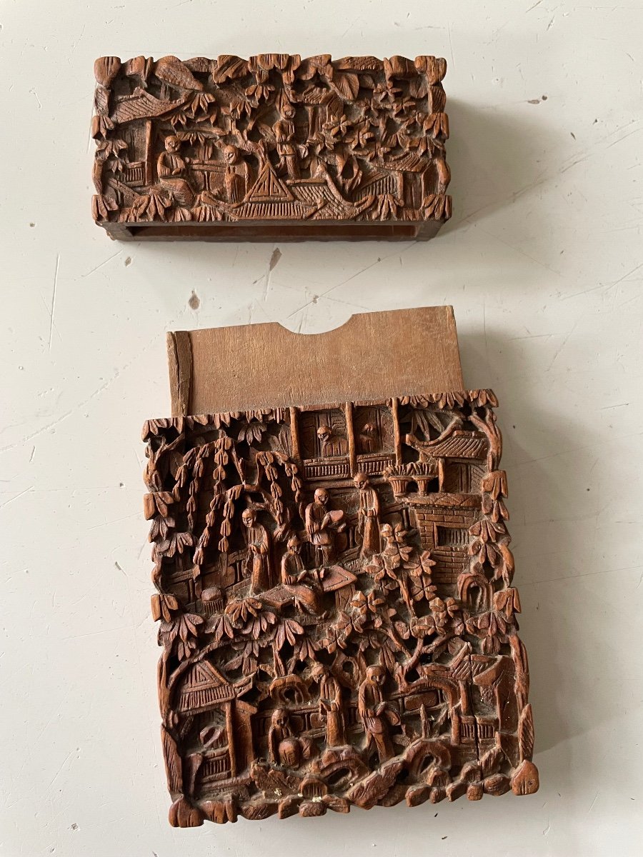 Asian Wooden Card Box -photo-3