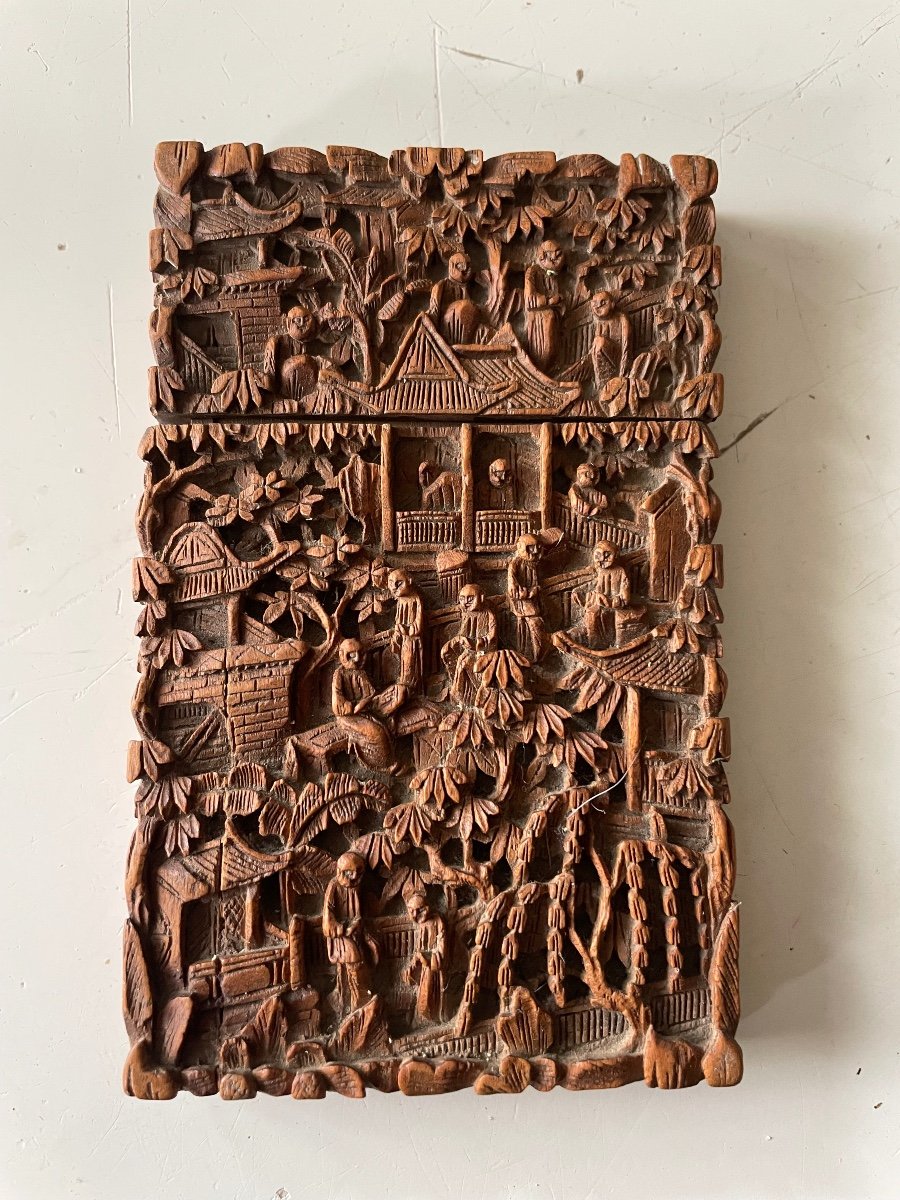 Asian Wooden Card Box -photo-4