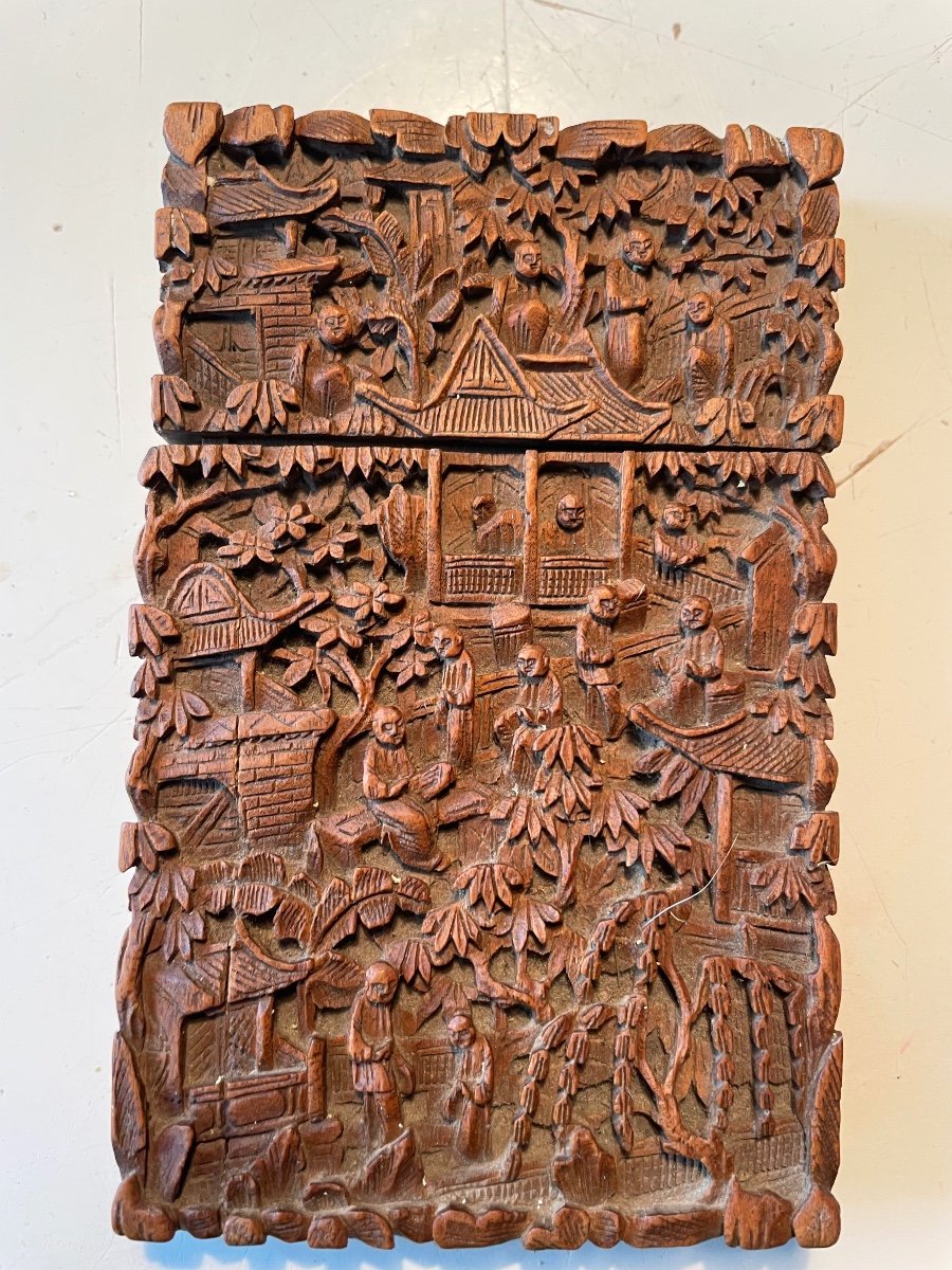 Asian Wooden Card Box -photo-2