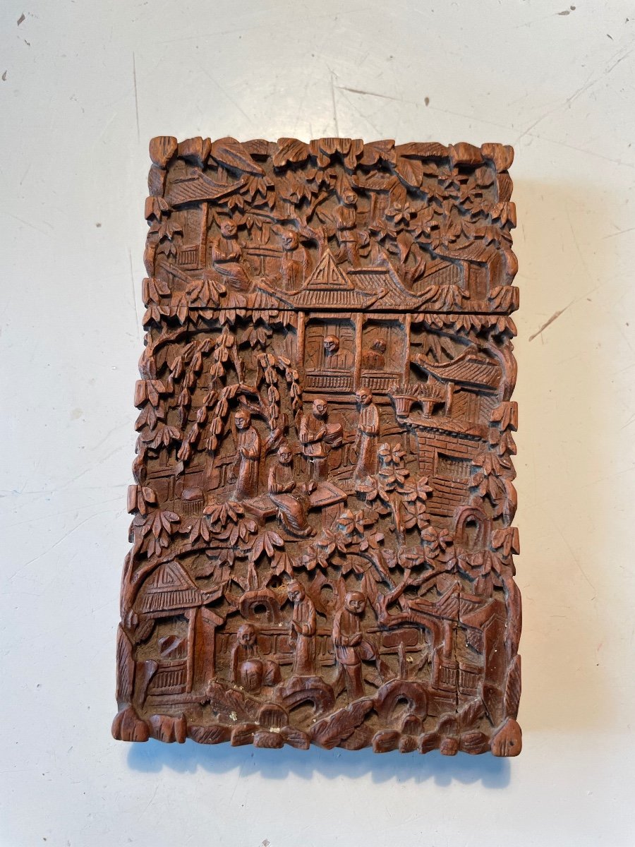 Asian Wooden Card Box -photo-4