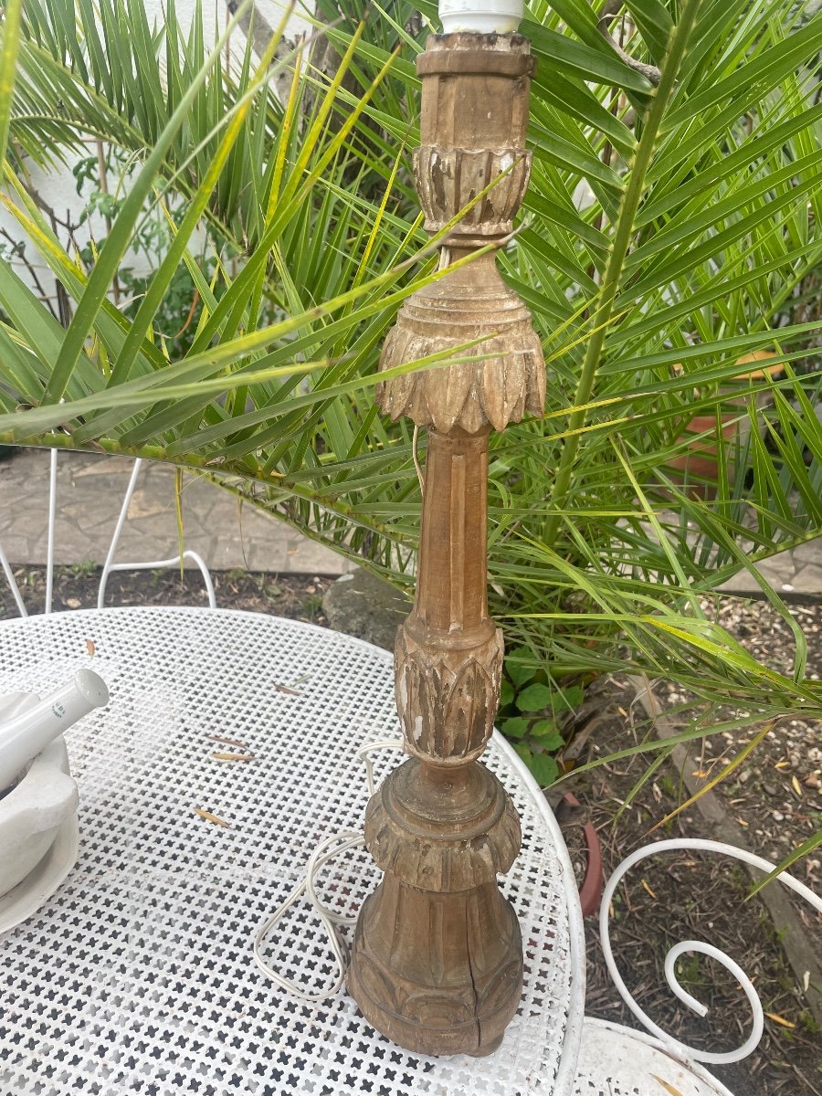 Lampadaire Bois XVIII Eme -photo-4