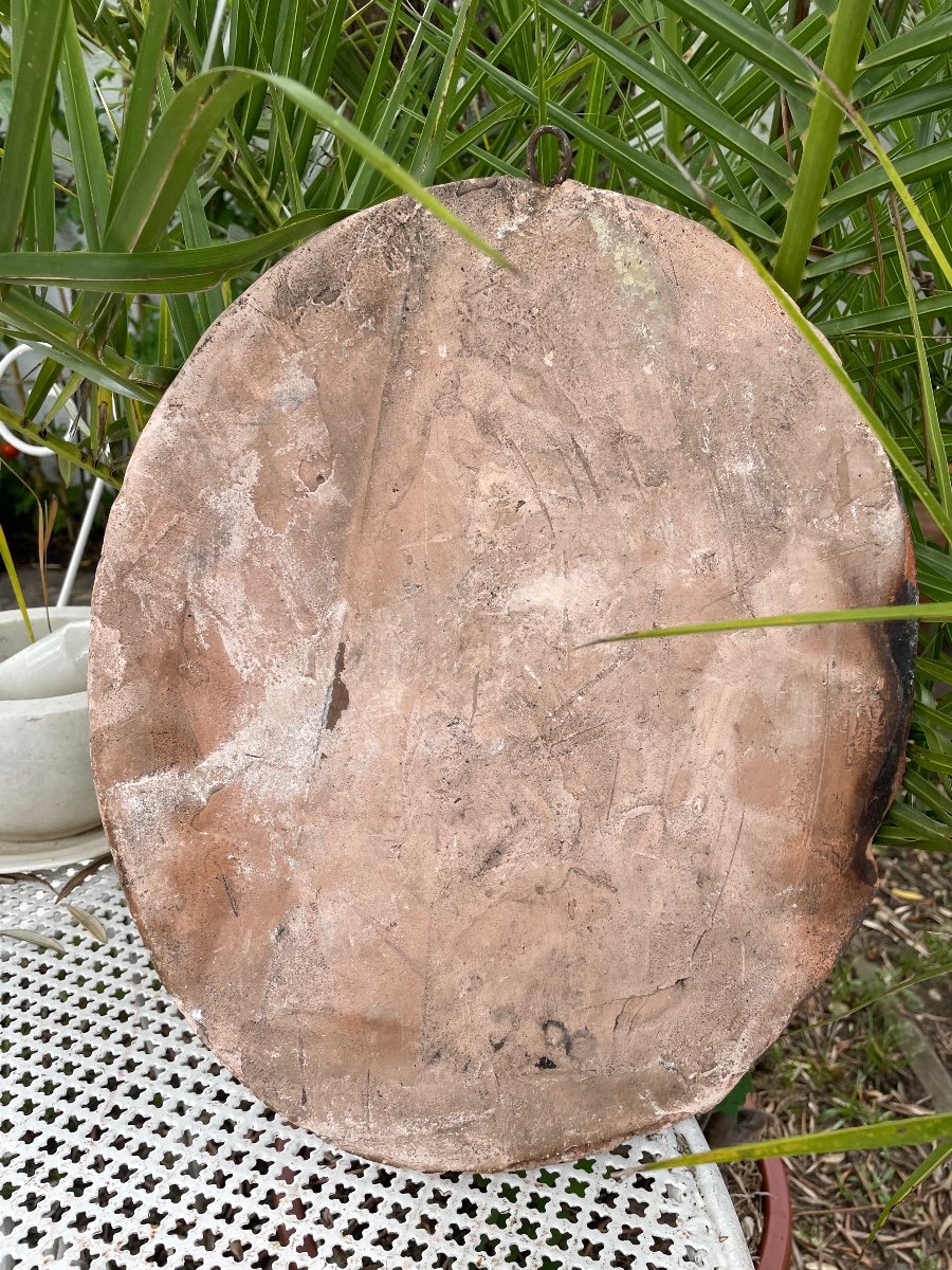 Terracotta Profile Of Young Curly Woman -photo-1