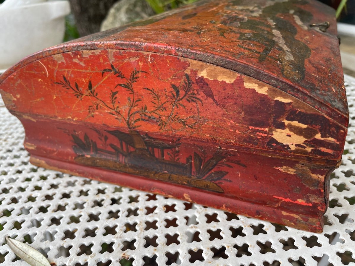 XVIII Eme Chinese Lacquered Wig Box -photo-3