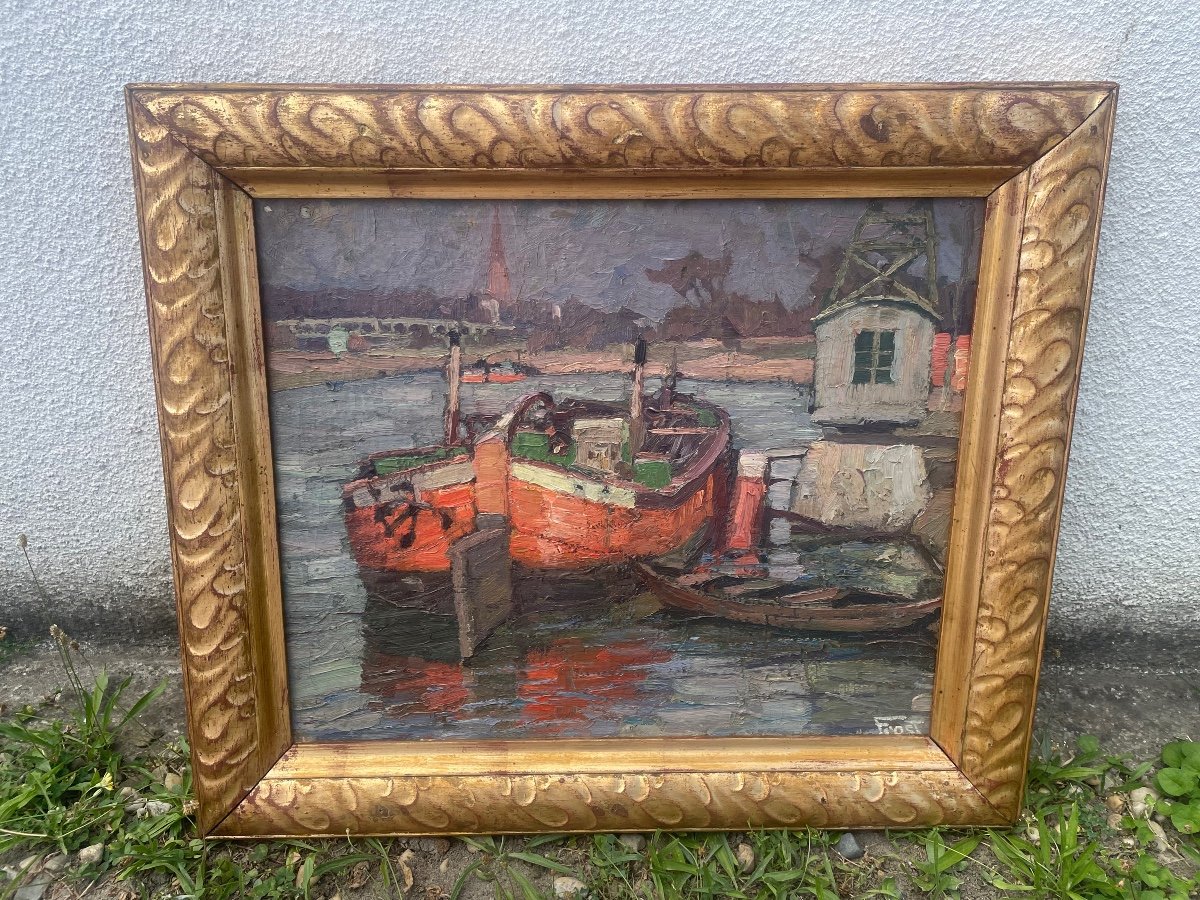 Déchargement De La Péniche Par Forst -photo-8