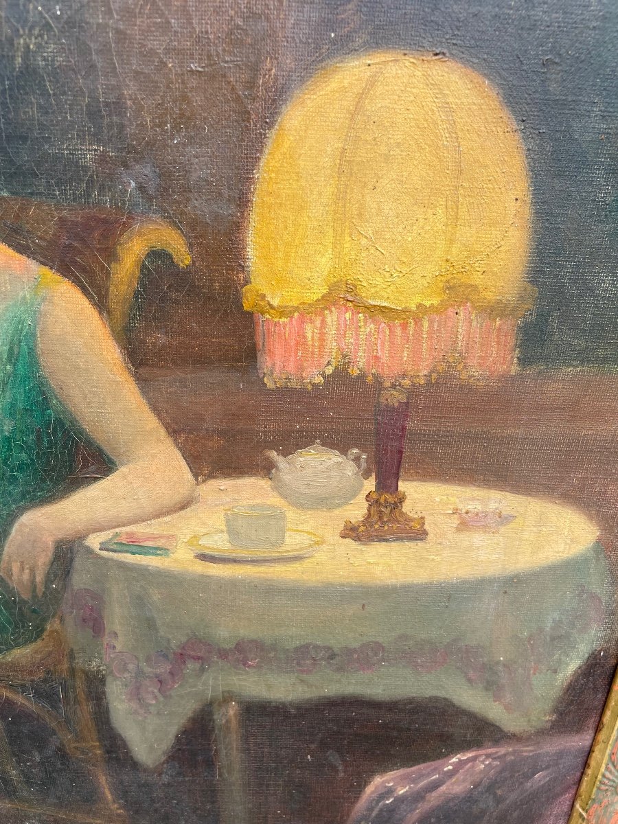 Woman On Terrace In Moonlight -photo-4